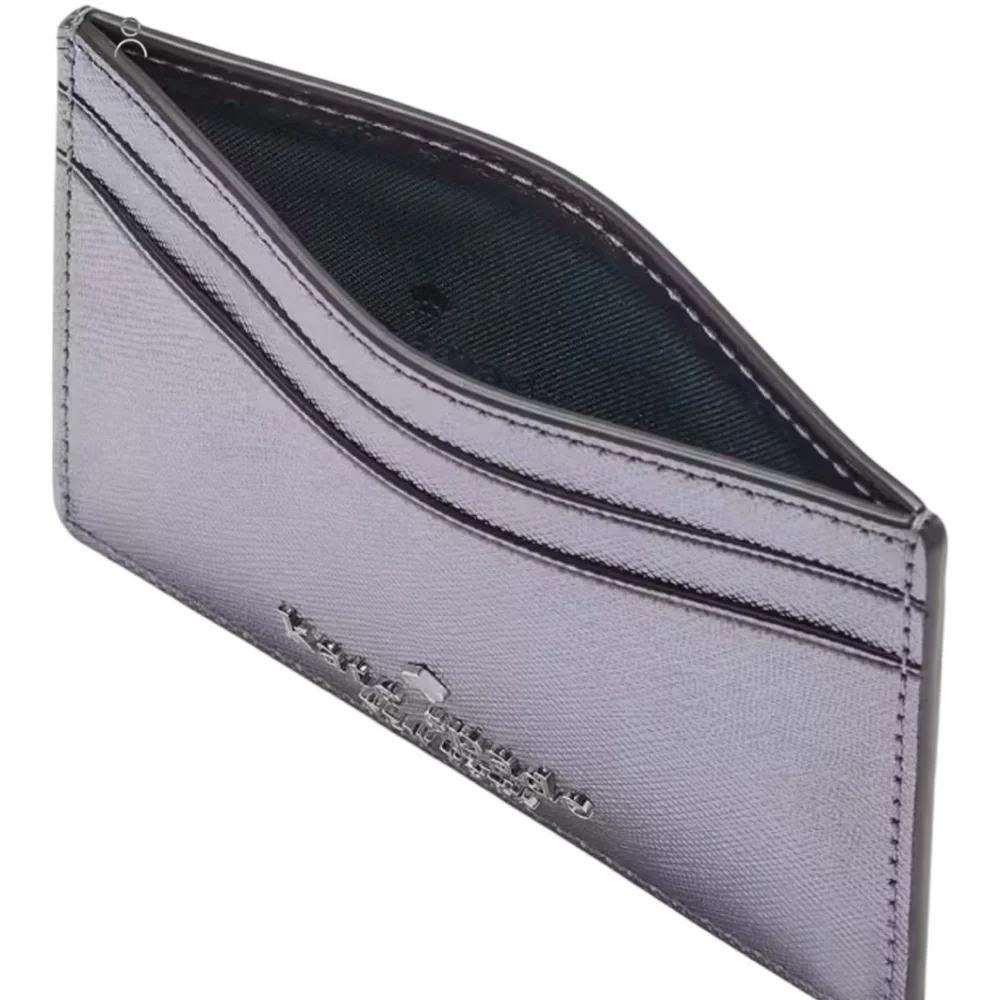 NWT Kate spade card holder Madison Metallic